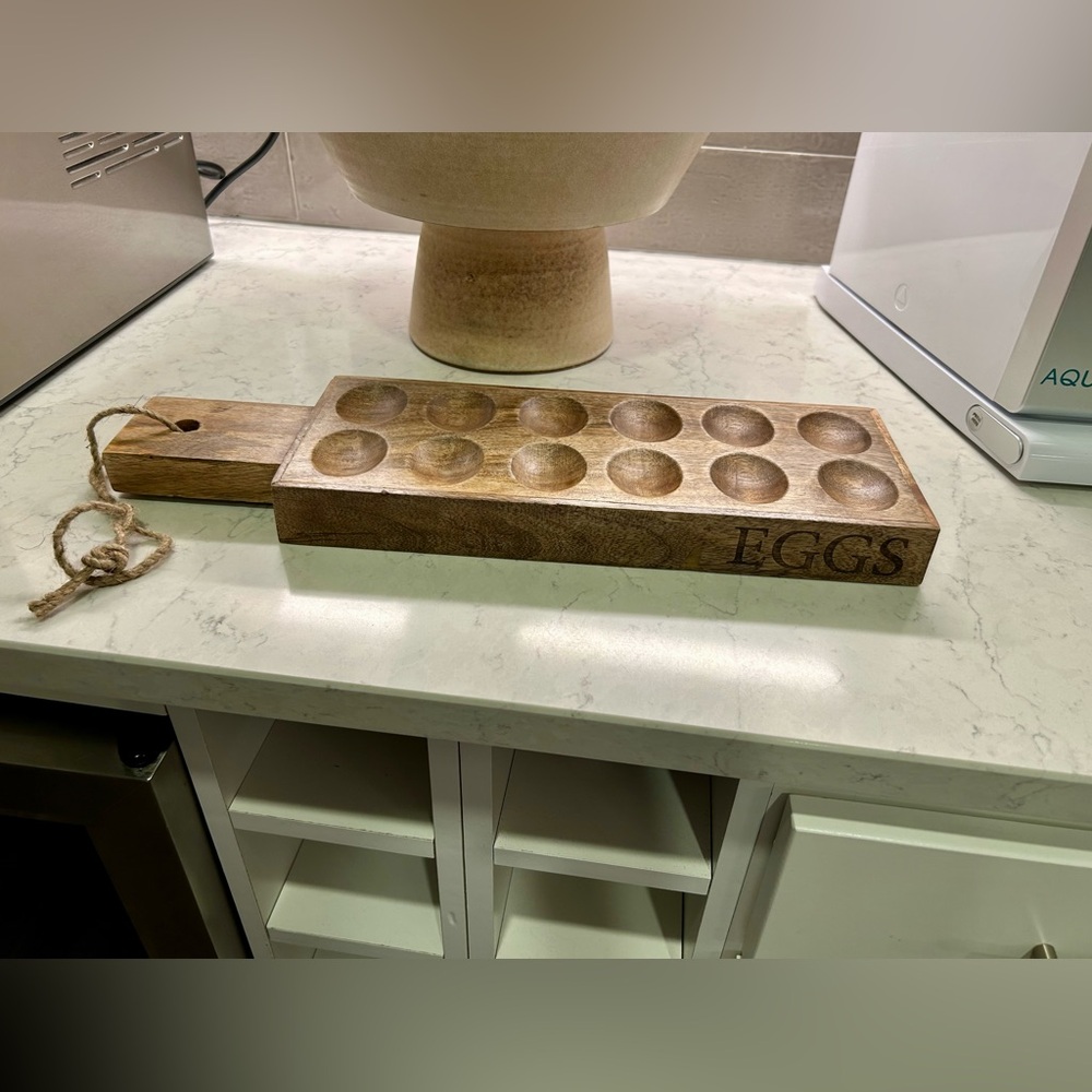 Mud Pie Wooden Deviled egg tray